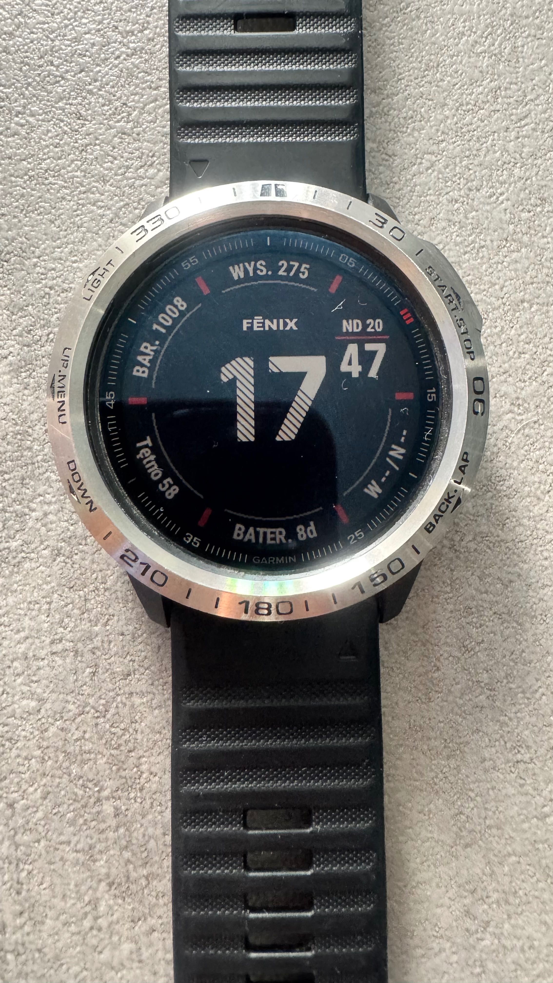 Garmin Fenix 6X PRO czarny Gorilla Glass