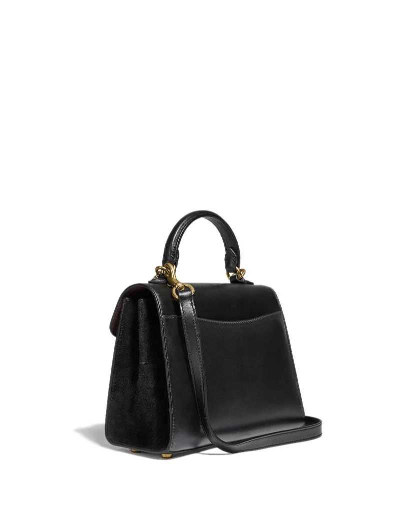Сумка Coach Tabby Top Handle 20 in Signature Canvas Tan Black