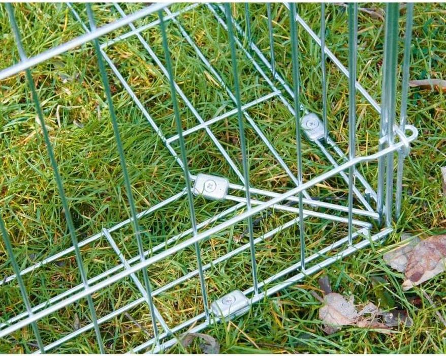 Kerbl Zewnętrzna klatka dla zwierząt 180 x 90 x 75 cm z barierą