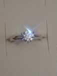 Золотое кольцо с крупным бриллиантом и сертификатом GIA 1.11 ct D/VVS1