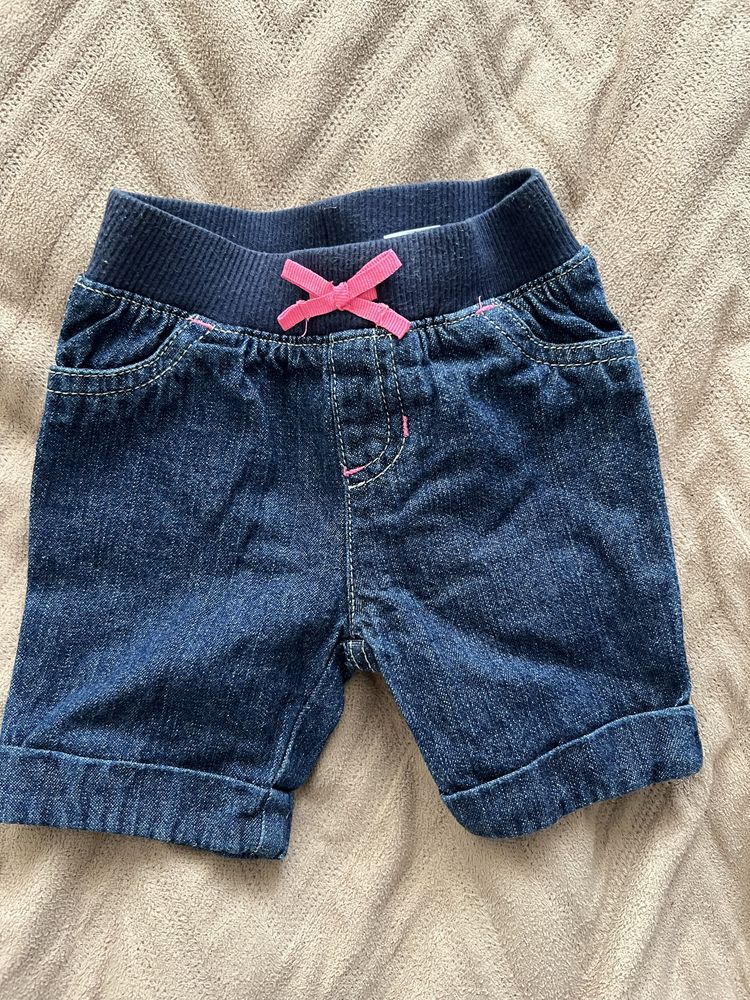 Дитячі джинсові шорти на дівчинку 6 місяців