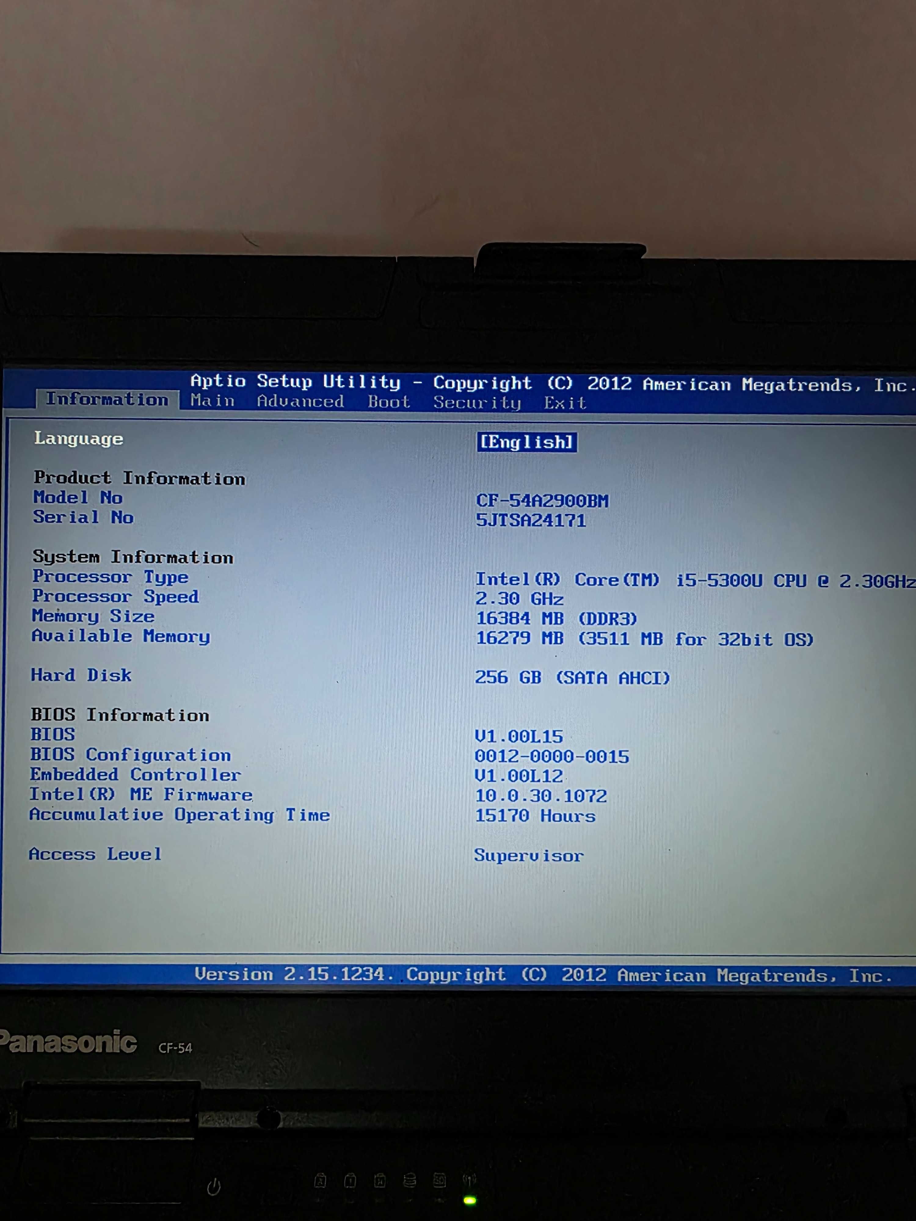 Захищений ноутбук Panasonic Toughbook CF-54 (i5-6300)