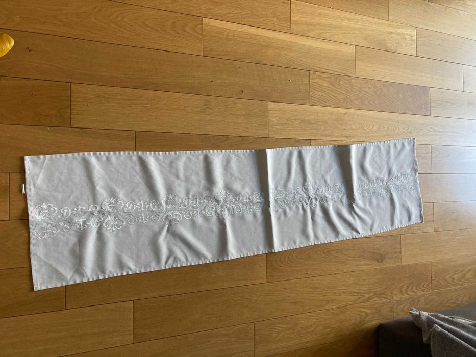 Obrus/ Biznik na ławę lub stól 35/140kolor jasno szary