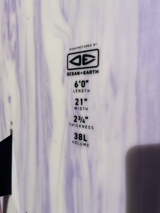 Surfboard 6’0” 38L - Ocean & Earth Happy Hour Soft Top Epoxy as new