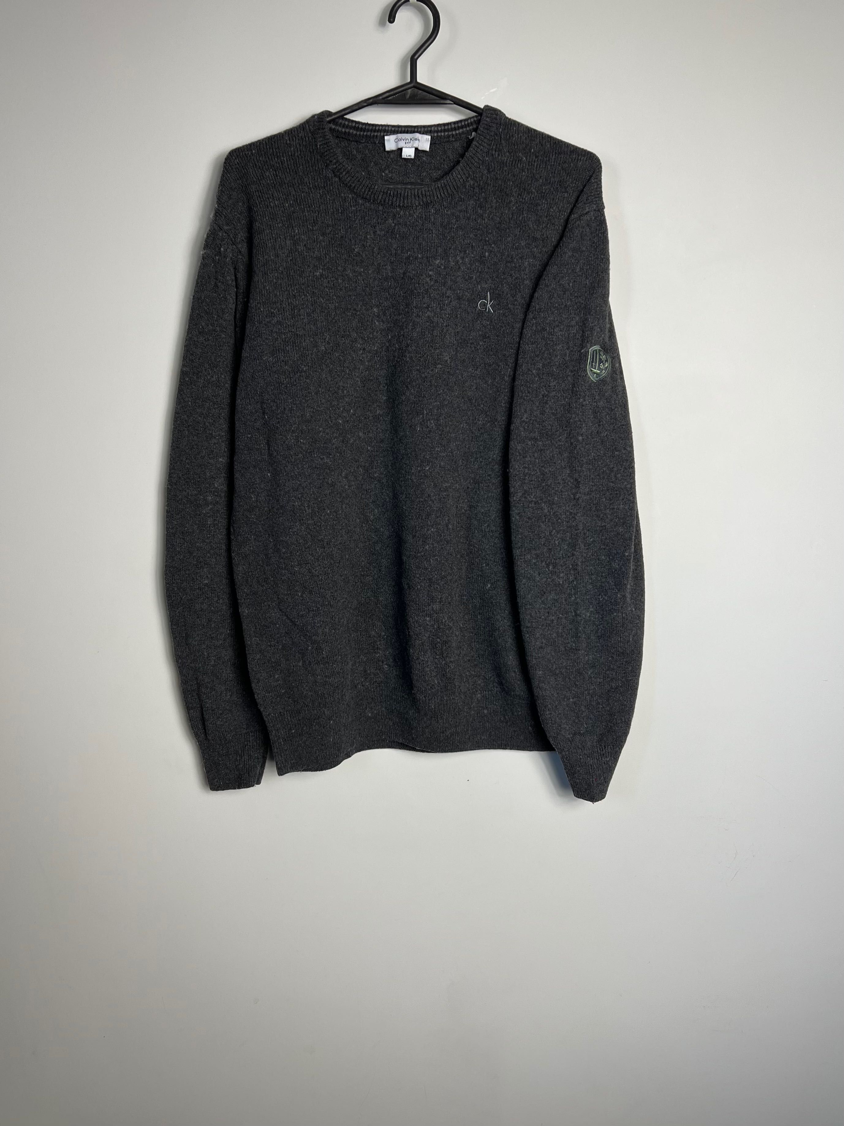 Lambswool sweter Calvin Klein logo