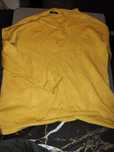 Sweter musztardowo miodowy plus komin