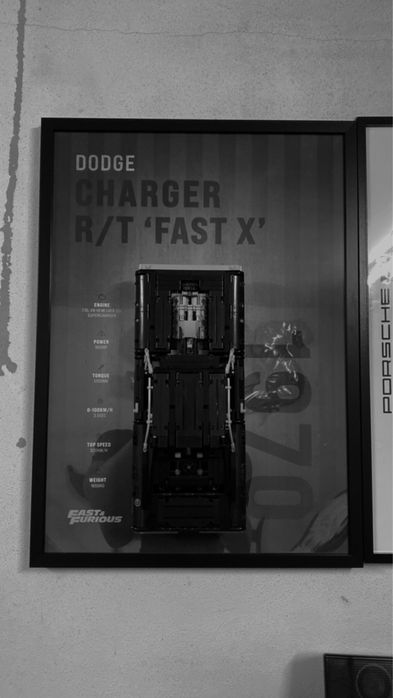 Quadro lego dodge charger R/T