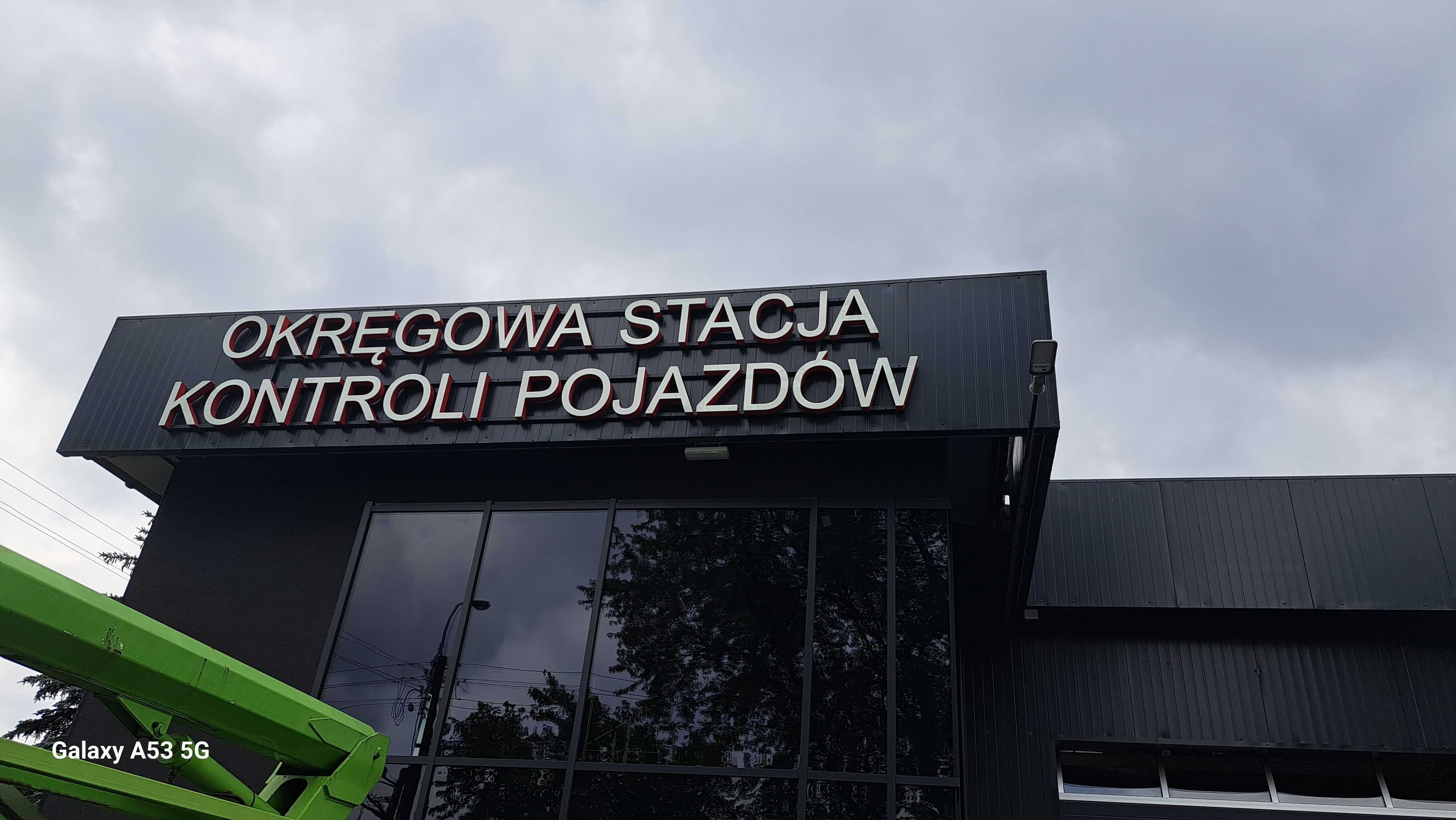 NEON Okręgowa Stacja Kontroli Pojazdów, Reklama LED OSKP, Litery 3D