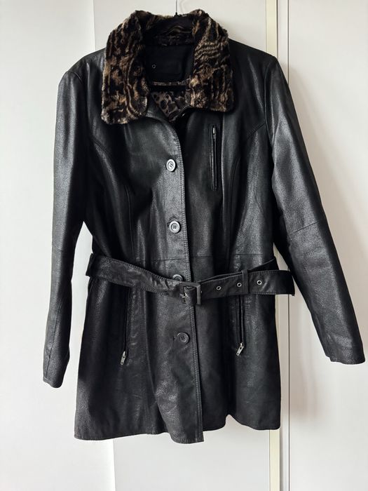 Płaszcz damski skórzany C&A 42