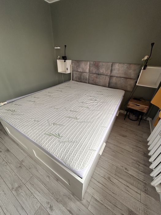 BLACK WEEK okazja Łóżko + 2 materace + 2 szafki nocne