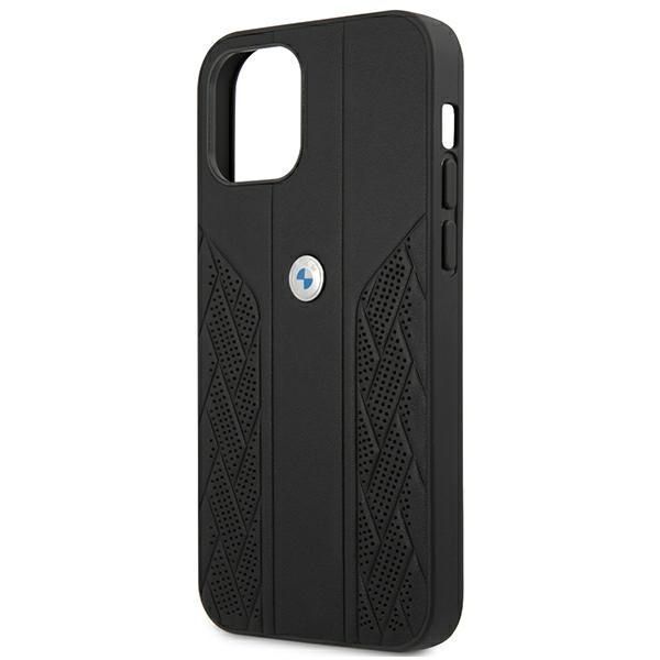 Etui BMW Curve Perforate do iPhone 12 Pro Max 6,7" - Czarny