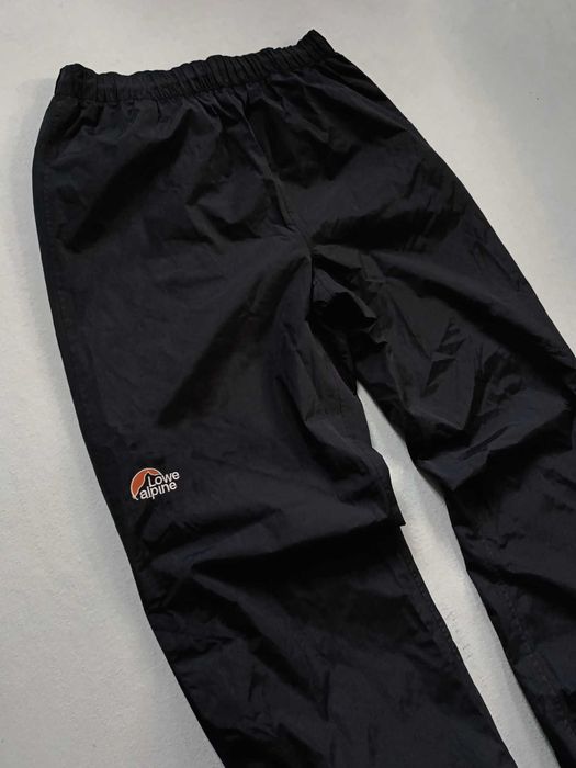 Lowe Alpine Waterproof Nylon Outdoor Rain Pants Trousers Black