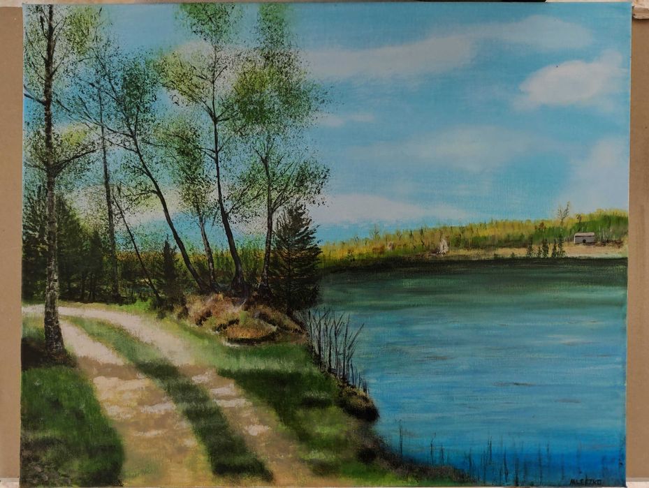 Obraz ręcznie malowany na płótnie - akryl 40x50 cm.