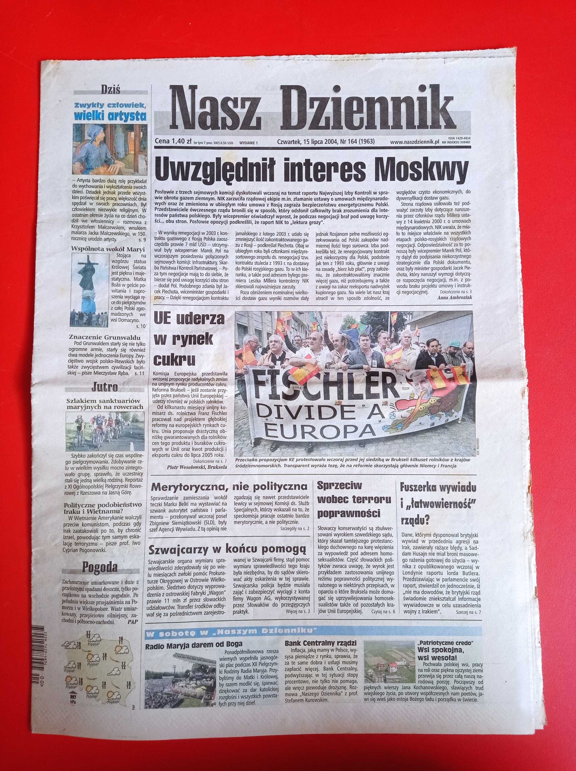 Nasz Dziennik, nr 164/2004, 15 lipca 2004