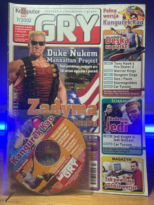 Komputer Świat GRY 7/2002 + płyta CD Kangurek Kao, Duke Nukem