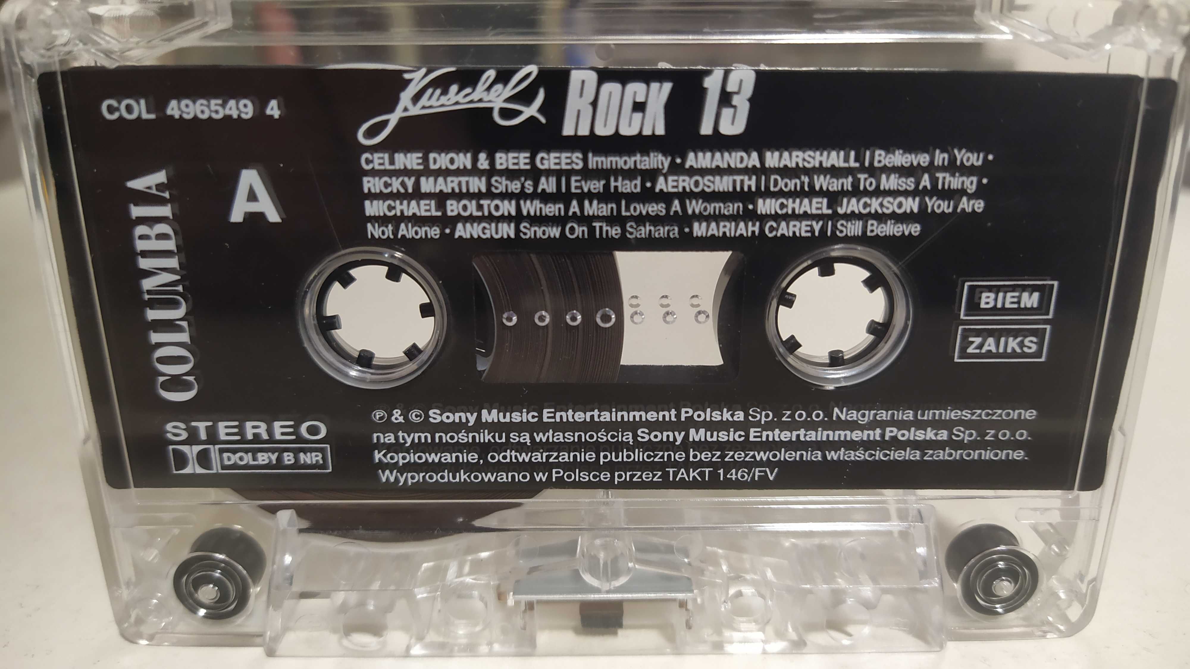 Kuschel Rock 13 Dion Cocer Marx Lopez Carey Bolton Aerosmith kaseta MC