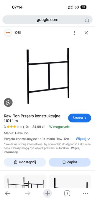 Rusztowabie warszawskie obi połówki