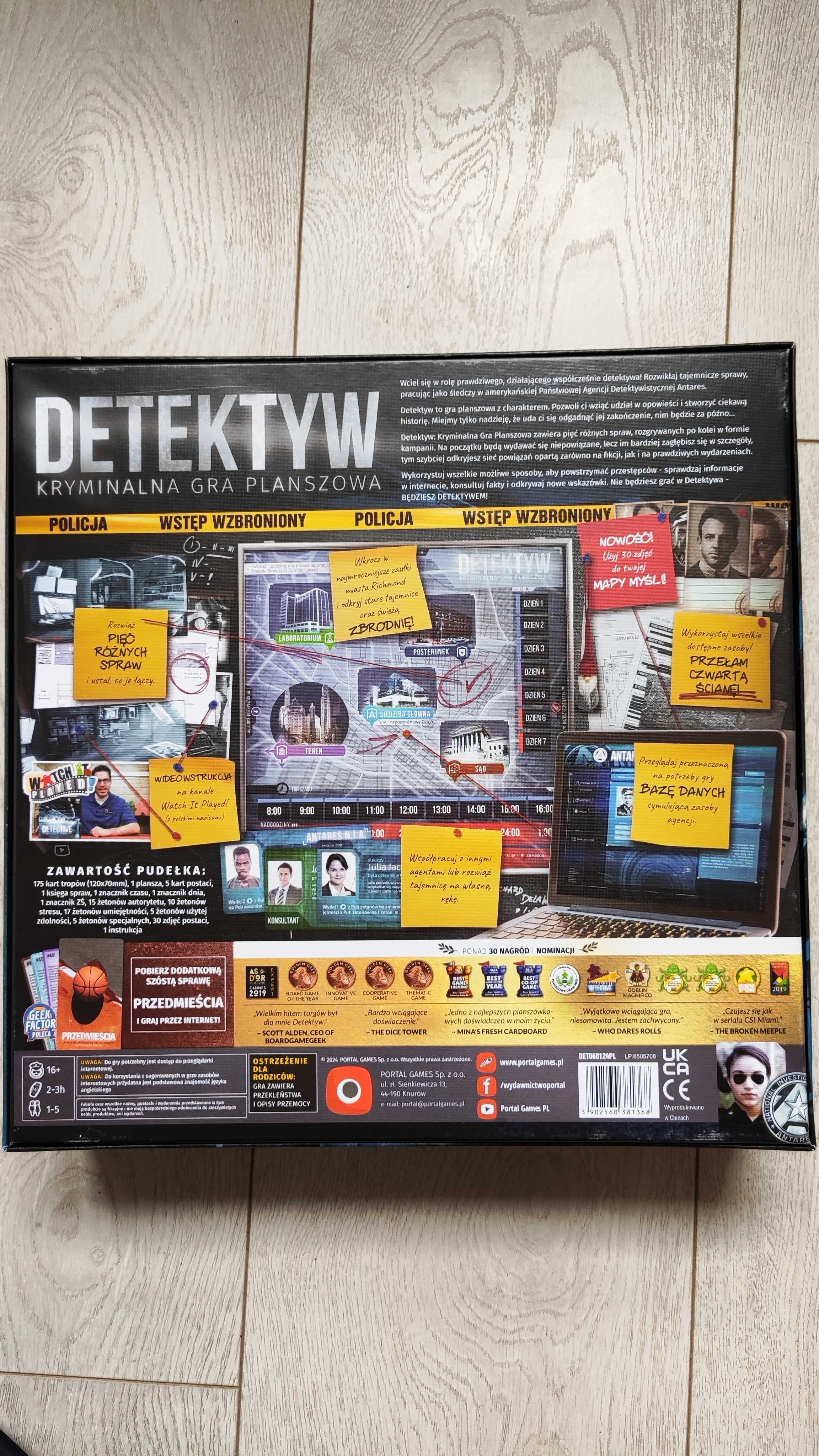 Detektyw kryminalna gra planszowa