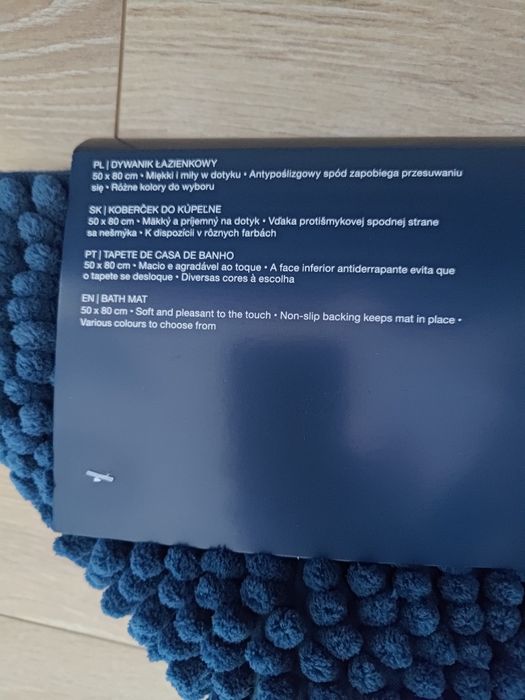 Dywaniki łazienkowe SMUKEE - 2 sztuki nowe granatowe