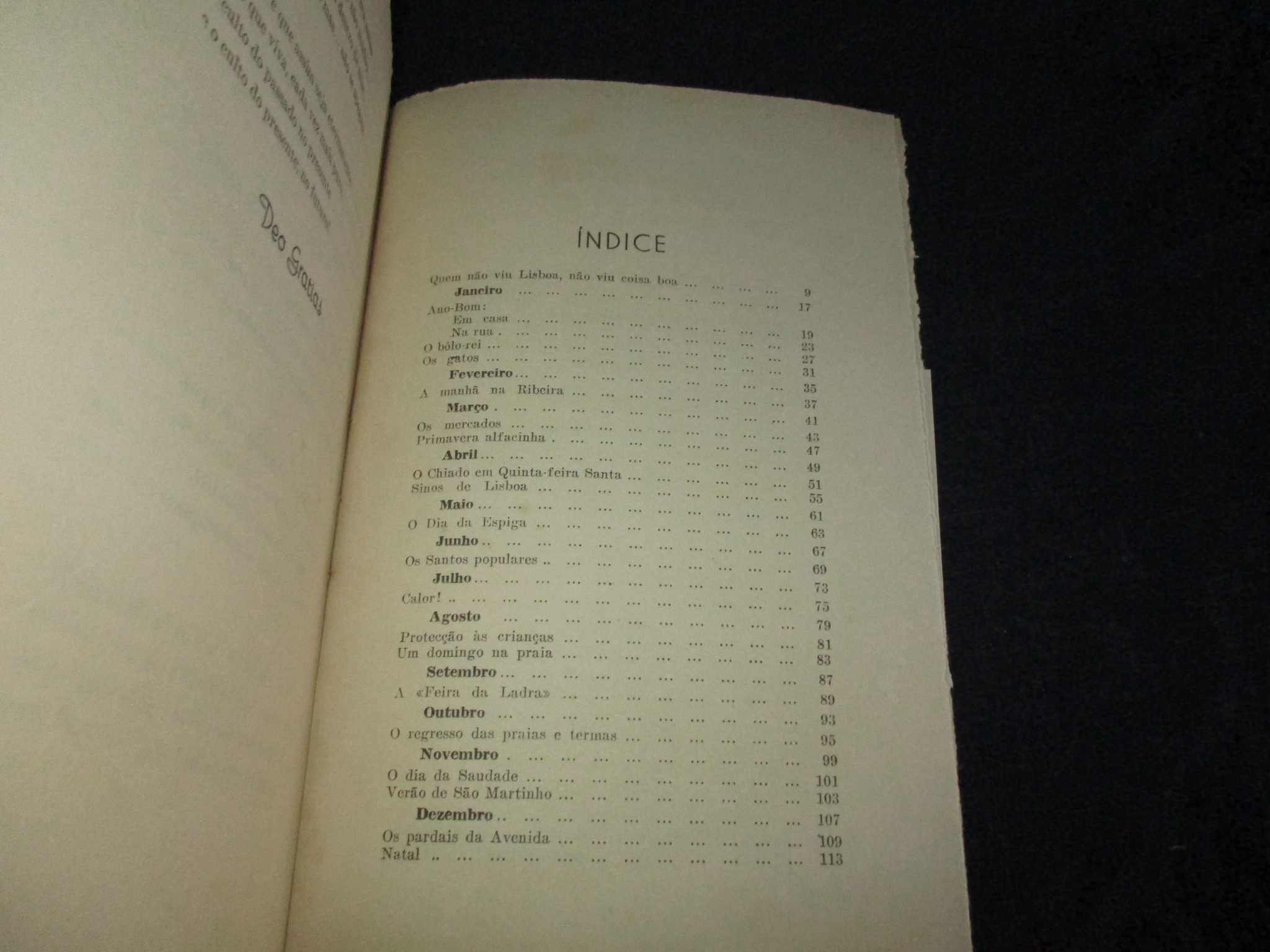 Livro Calendário de Lisboa Silva Tavares 1ª edição 1948
