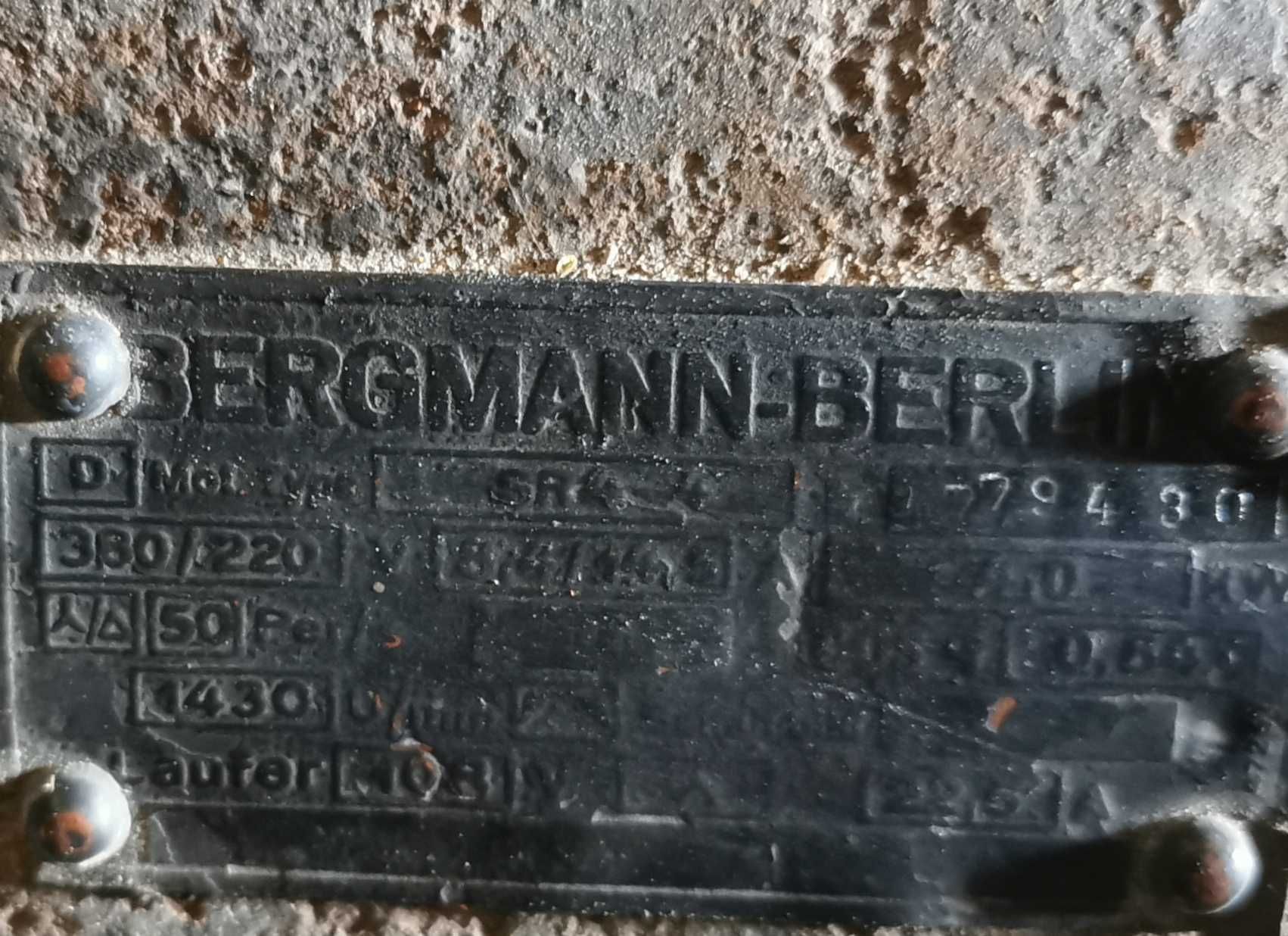 Silnik elektryczny zabytkowy bergmann berlin 4KW