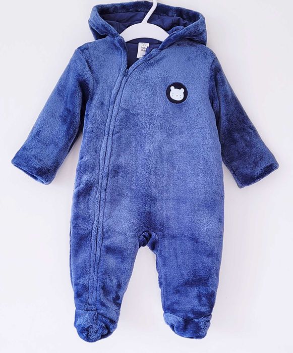 Niebieski ocieplany pluszowy kombinezon C&A 68