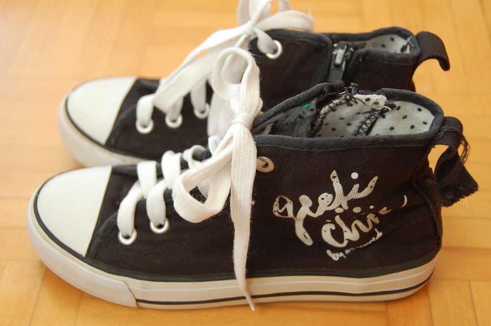 używane tenisówki/ trampki czarne, rozmiar 32