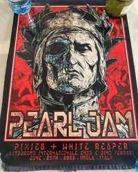 Plakat koncertowy, Pearl Jam 2022 europejska wycieczka, Imola