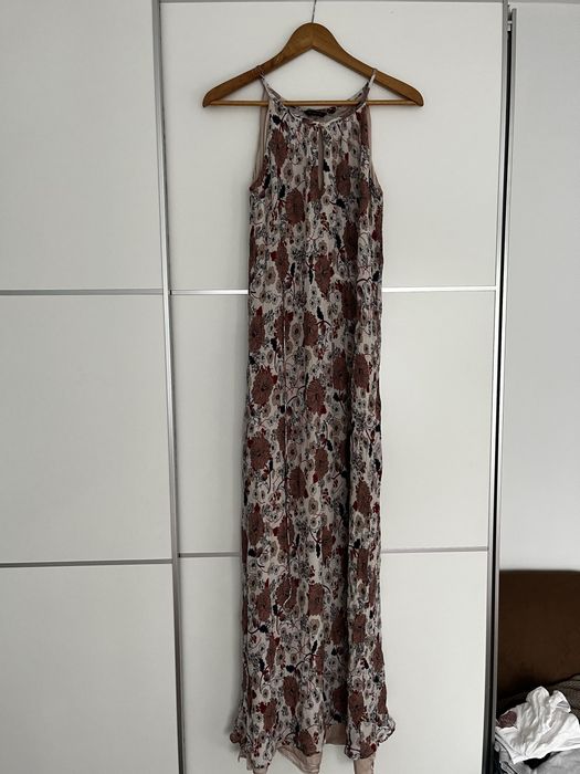 Jedwabno wiskozowa sukienka maci Massimo Dutti L/Xl
