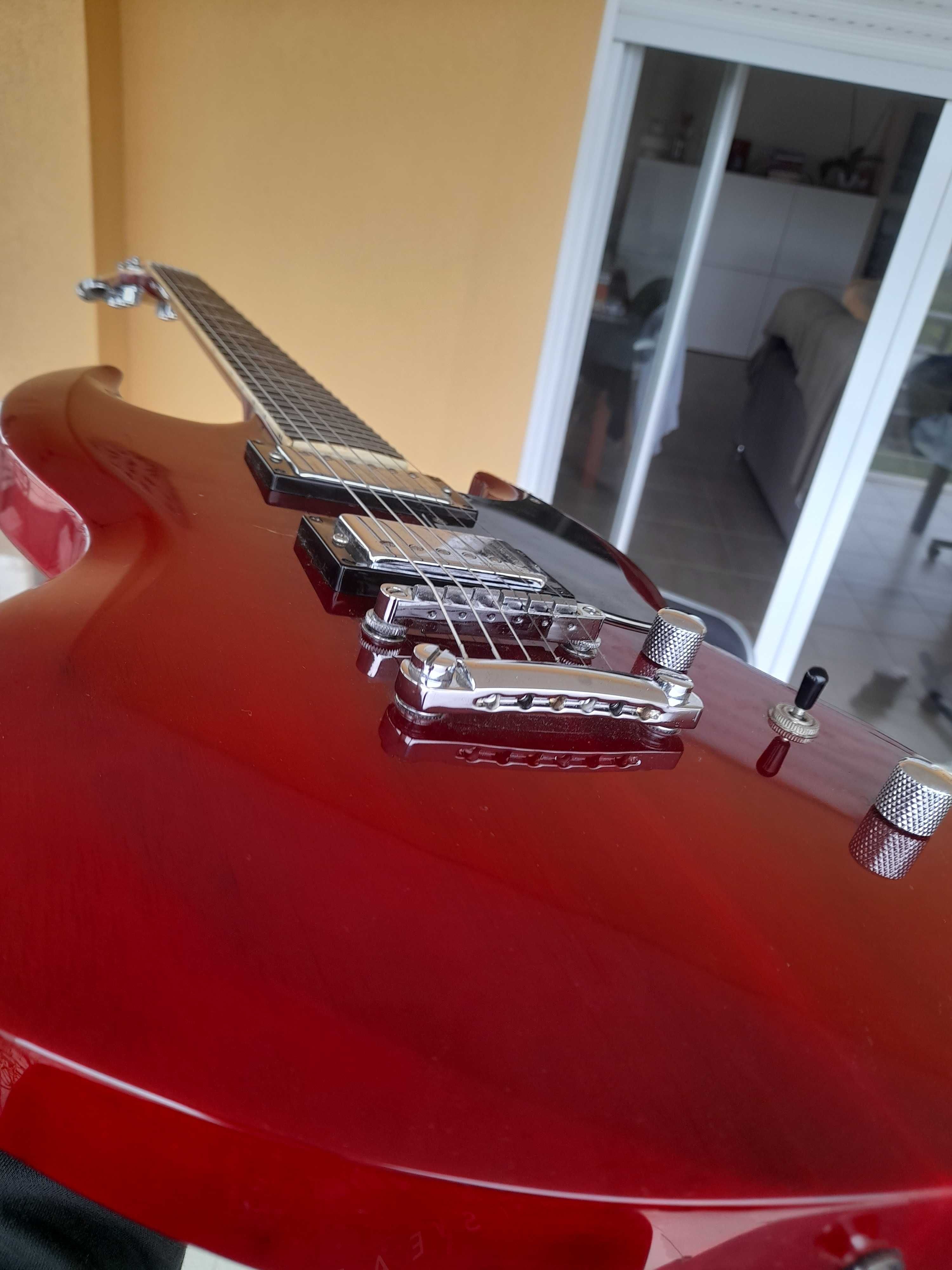 Guitarra Eléctrica Harley Benton DC Custom Cherry