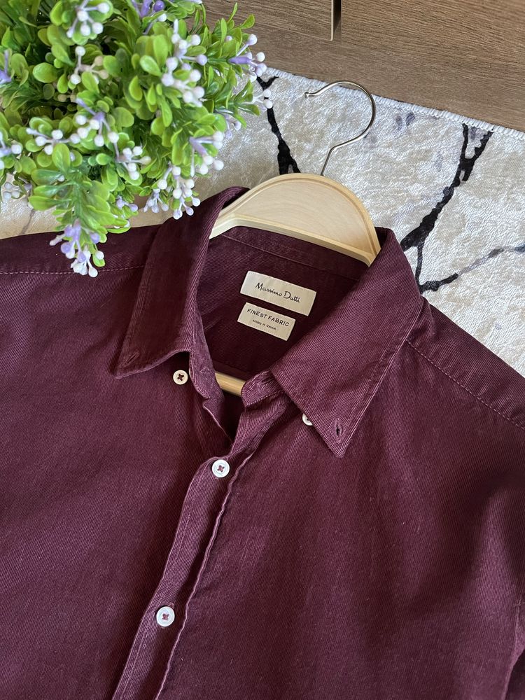 Massimo Dutti рубашка мужская микровельвет / Размер S
