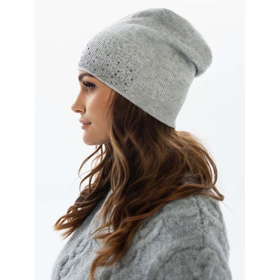 ciepła czapka beanie z błyszczącymi kryształkami - peterson