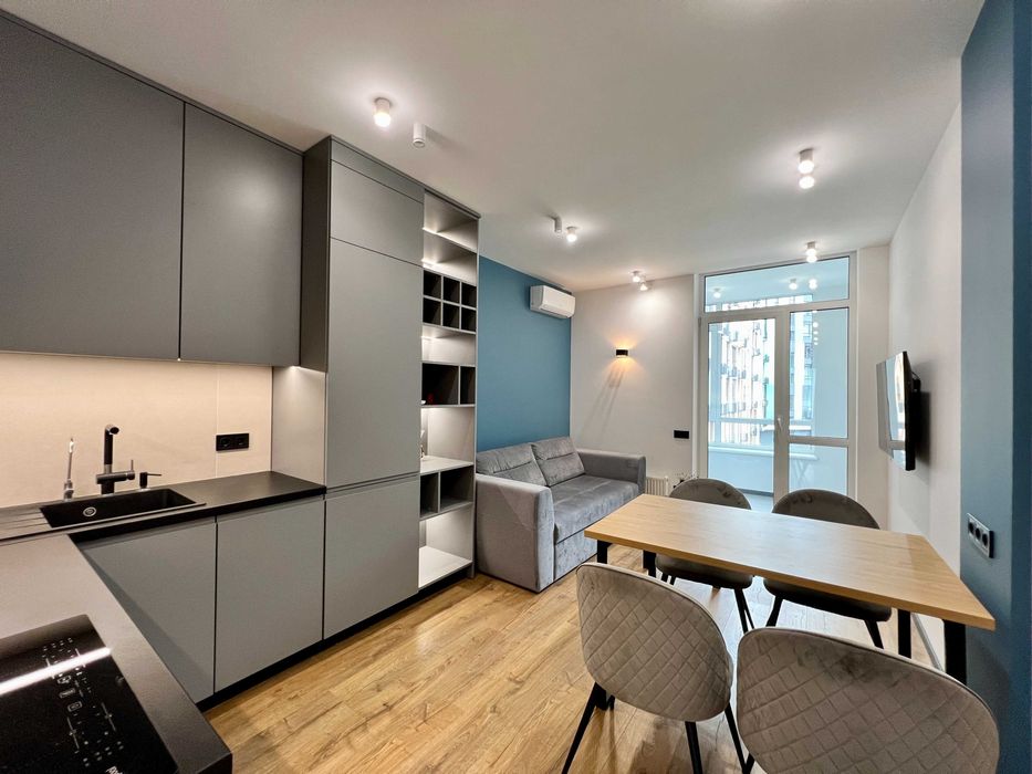 Гармонійна 1-кім 44м2 з двостороннім плануванням в ЖК Республіка