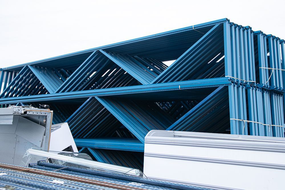 Regały magazynowe ODBOJE ramy TRAWERSY SKUP montaż Stow, Mago UŻYWANE