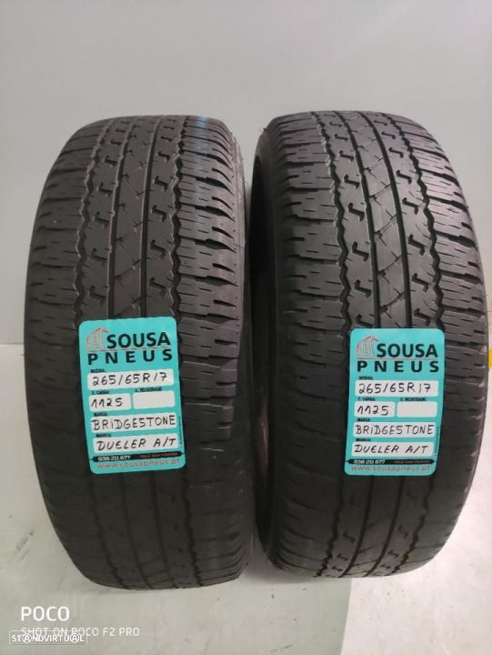 2 pneus semi novos 265-65r17 bridgestone - oferta dos portes 160 EUROS