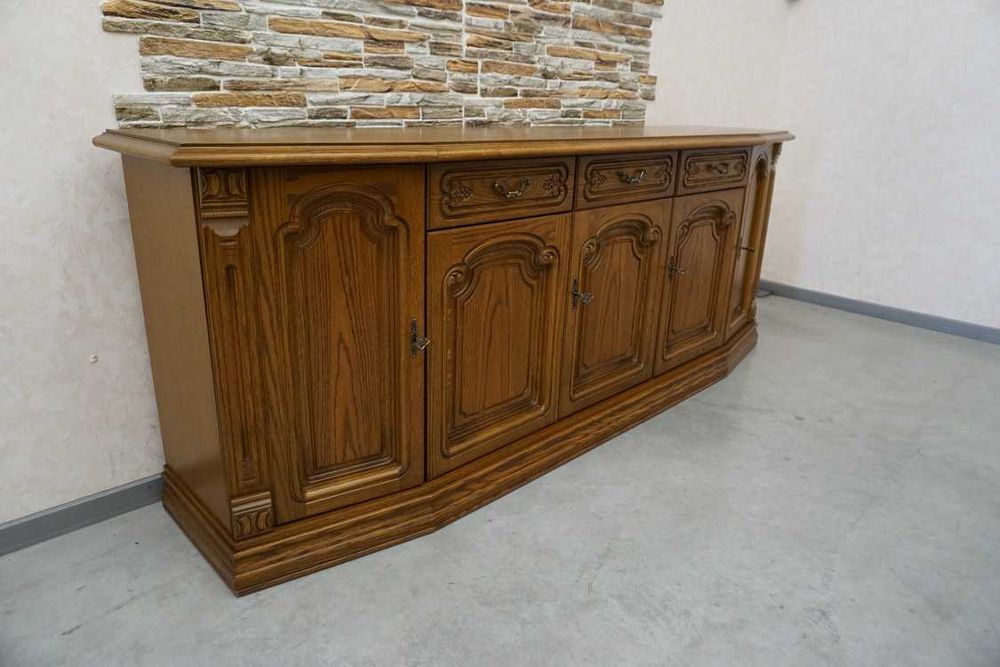 Komoda Dębowa 5 Drzwiowa Długa szer. 222 cm   ( p-1287 )