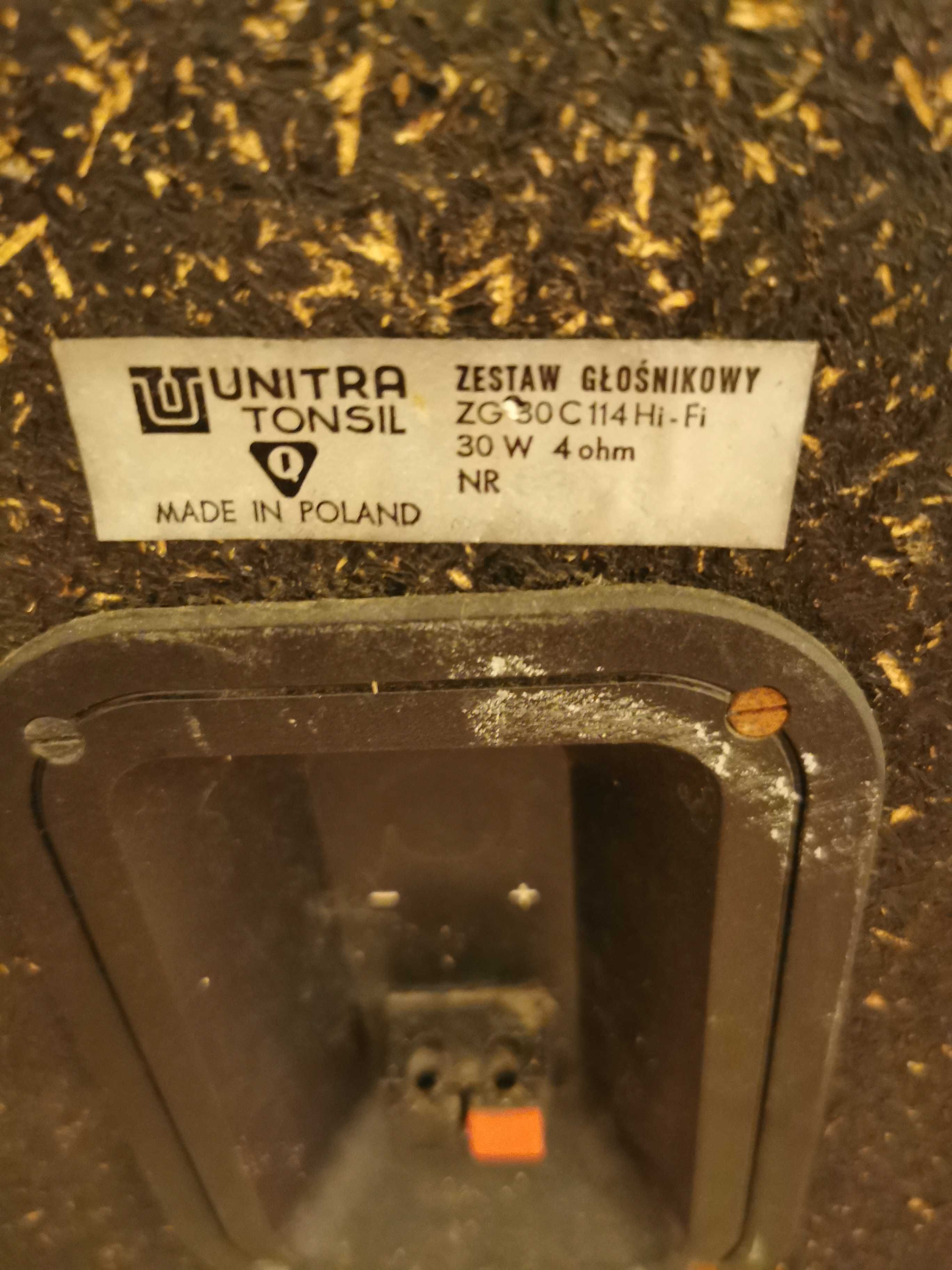 Kolumny głośnikowe UNITRA TONSIL ZG30C114 Hi-Fi 4 szt.