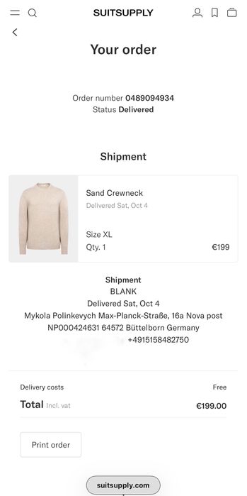 Suitsupply светр чоловічий кашемір бежевий коричневий XL