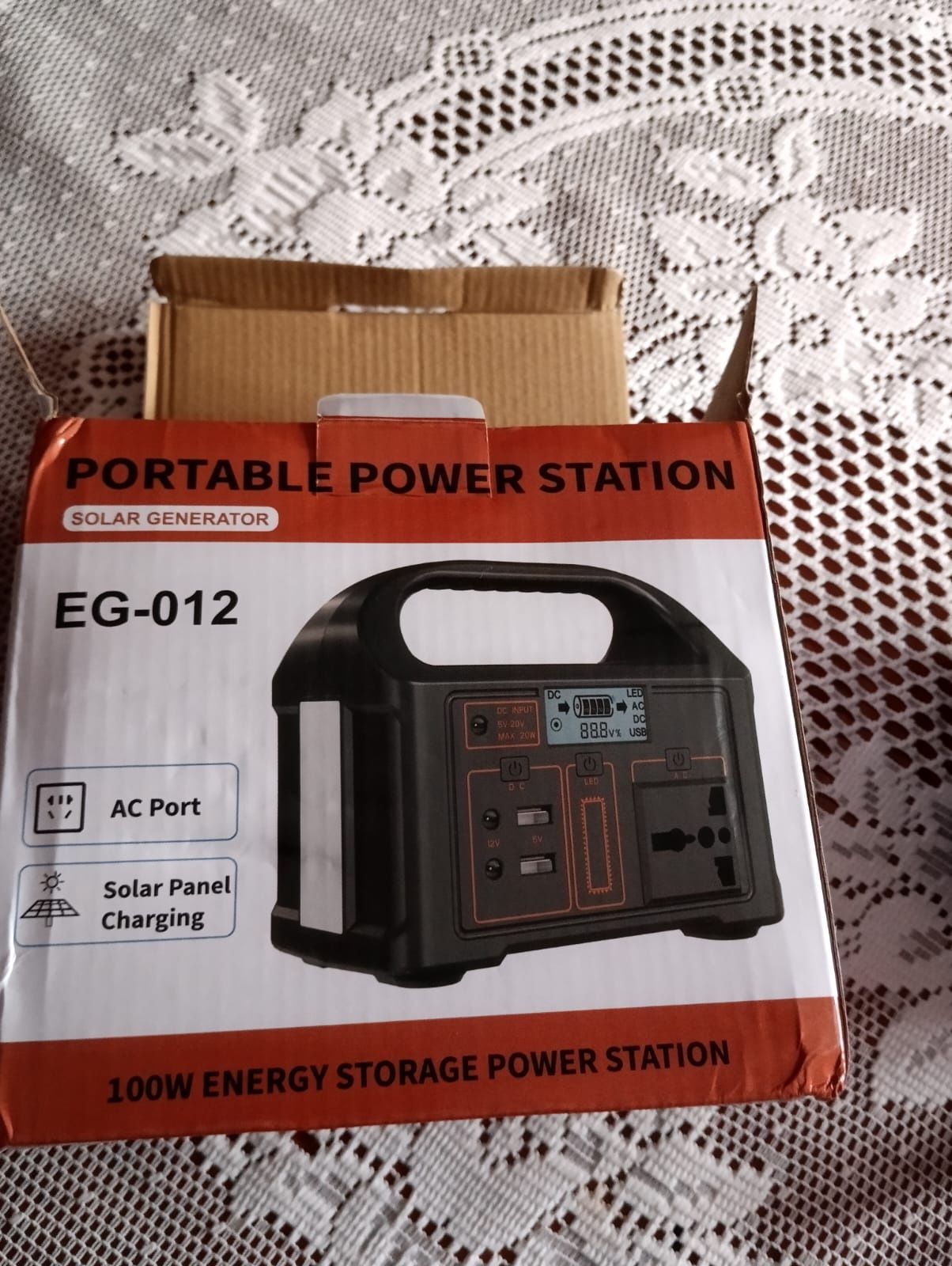 Portable power station 100w 24000mAh 76.8Wh