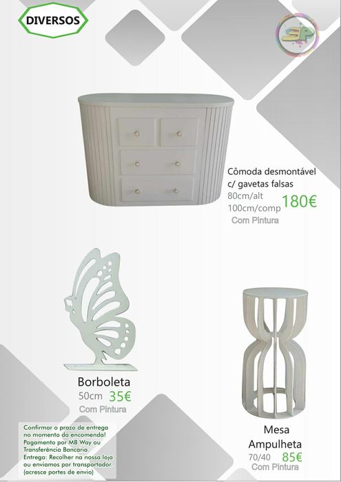 Mesa festa am9pulheta e vários outros tipos de mesas e painéis.