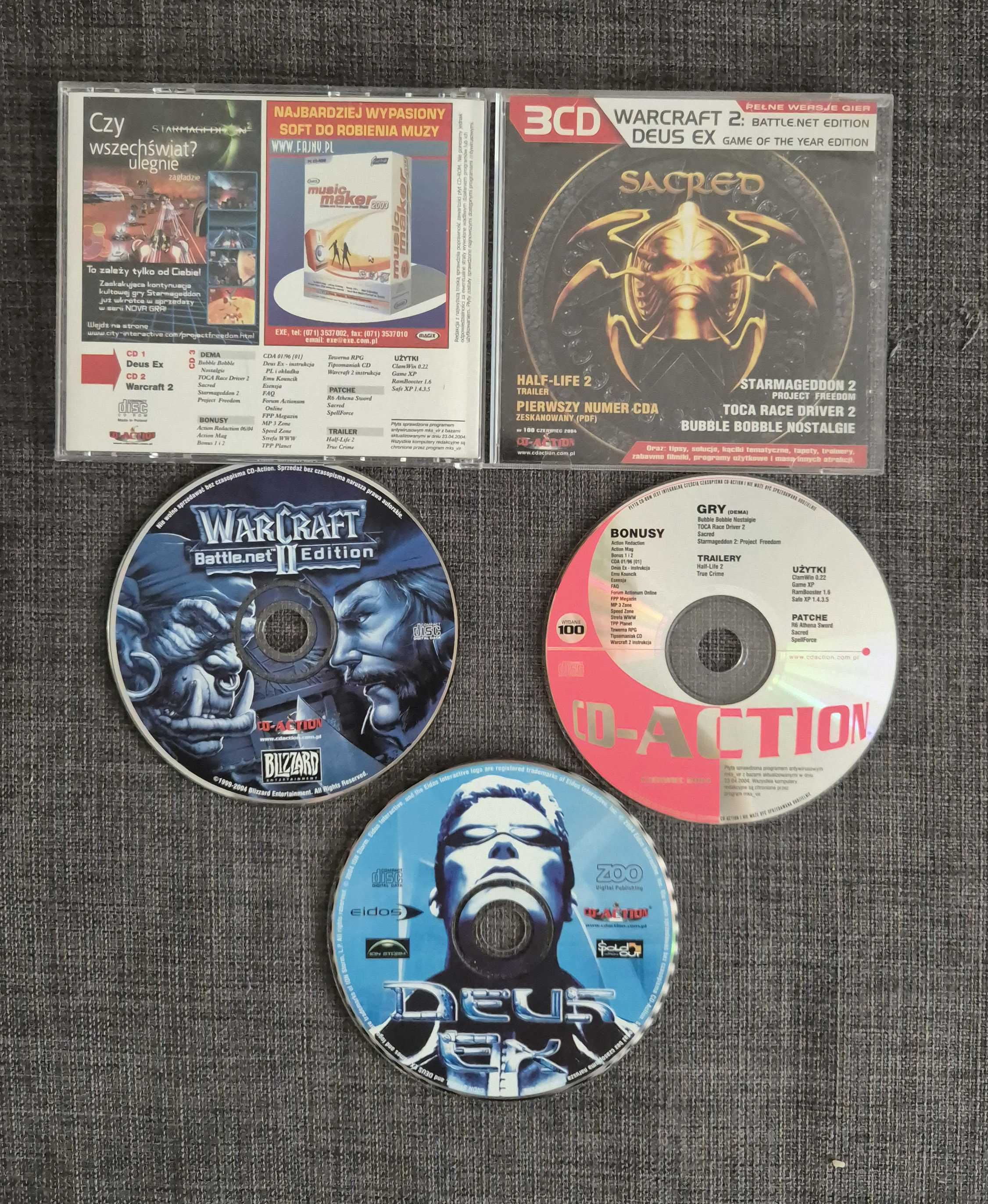 Cover Cd Cd-action 6/2004 nr 100 Deus Ex Warcraft 2