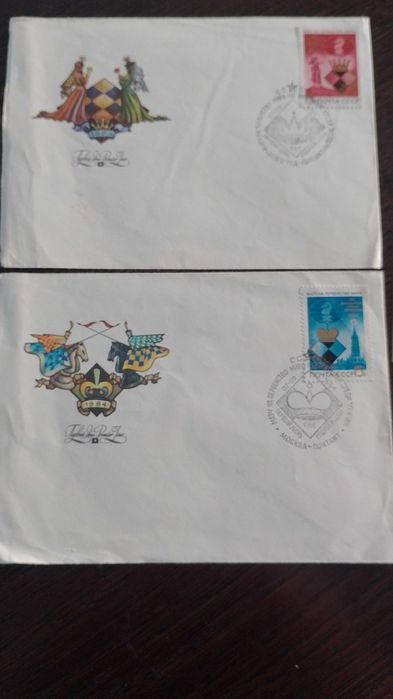 Конверты: гашеные с почтовыми марками