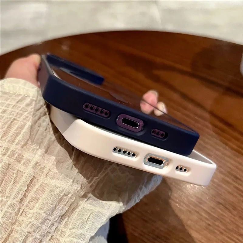 Чехол на телефон iPhone 14 Dark Purple/прозрачный