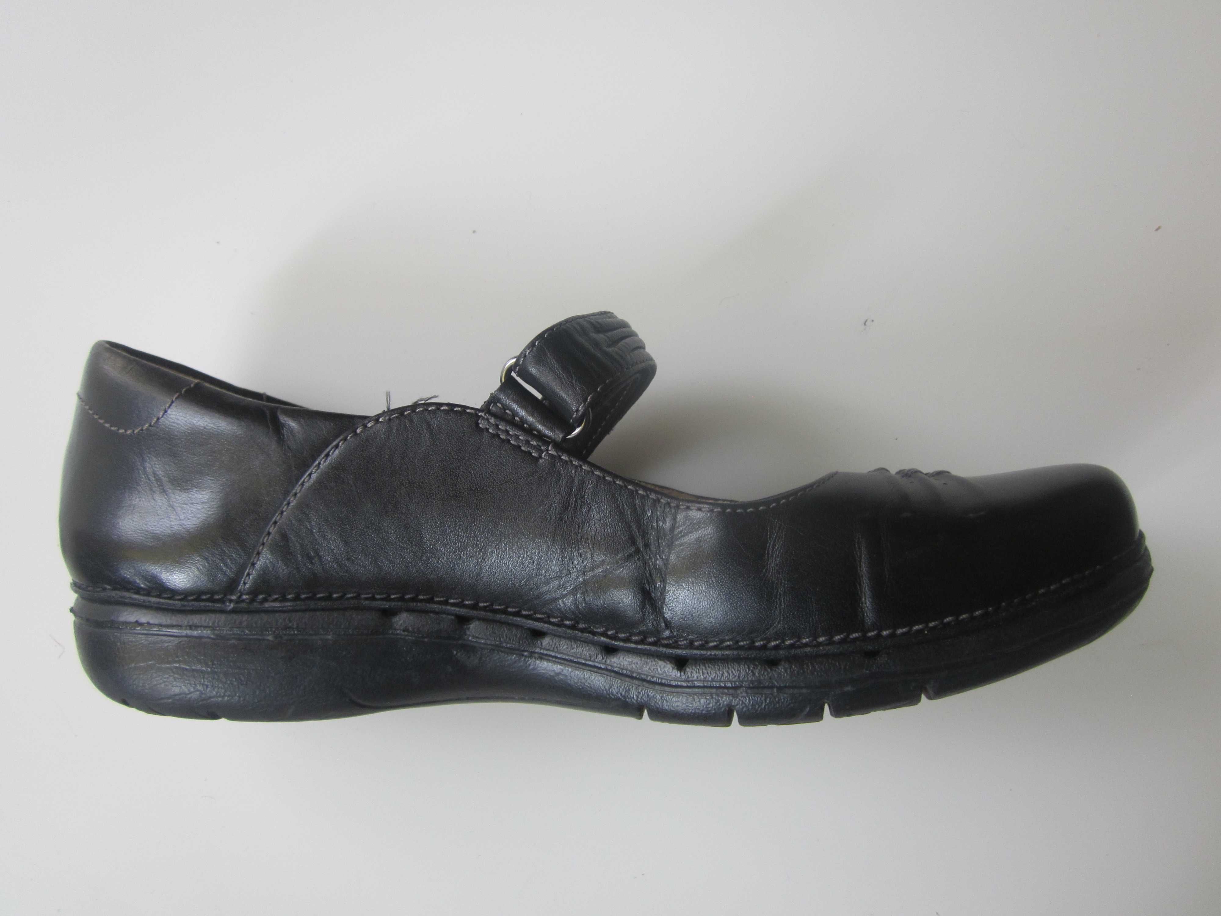 CLARKS STRUCTURE Balerinki r.40 26cm SKÓRA Stan J.NOWE Okazja