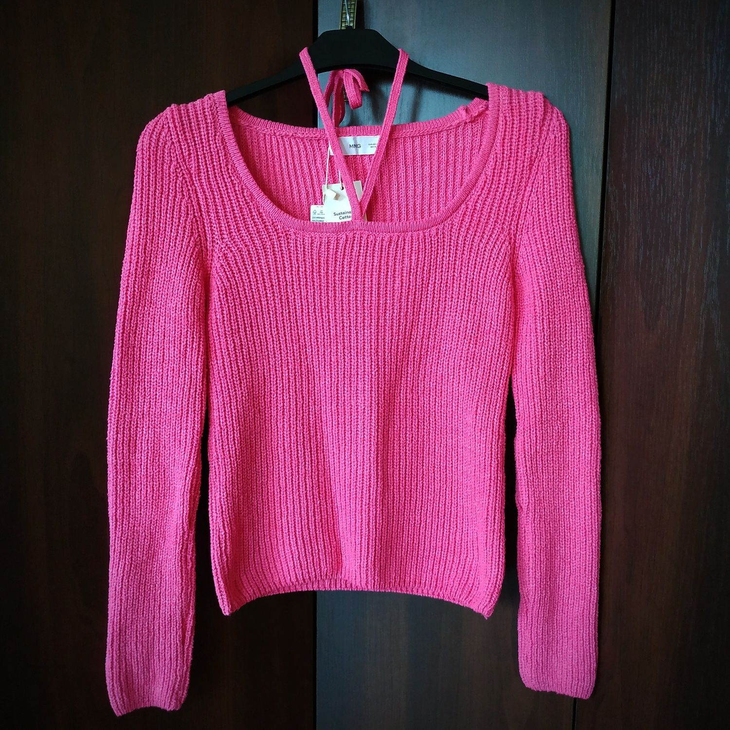 Кофта, рожевий светр Mango.