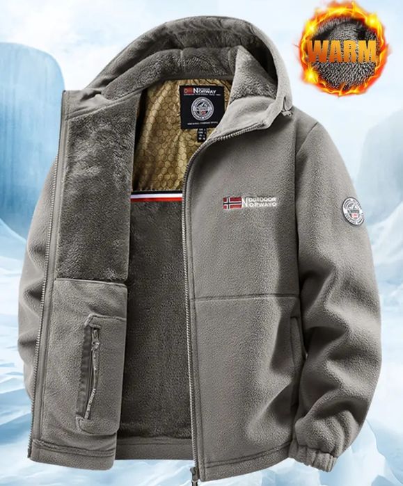 Чоловіча флісова куртка худі батнік