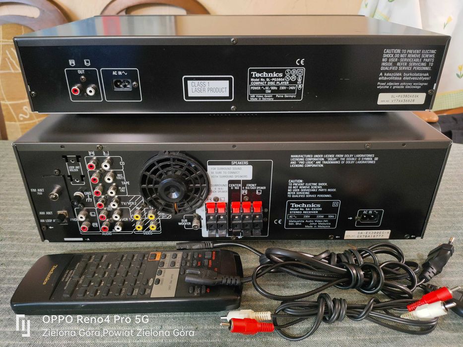 TECHNICS 100% Sprawny Amplituner SA-EX300 +  CD Player SL-PG380A Pilot