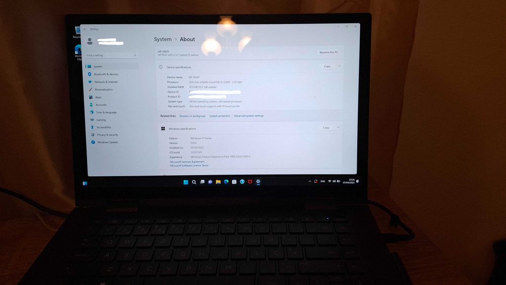 Portátil Híbrido HP ENVY x360 15-ew0011np