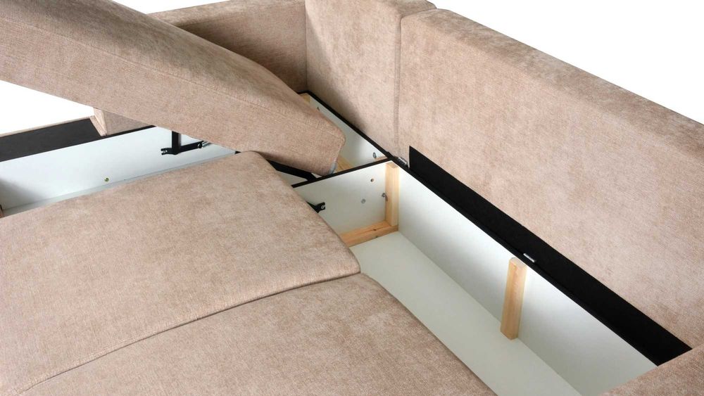 Narożnik Odina z funkcją spania pojemnik na pościel kanapa sofa salon