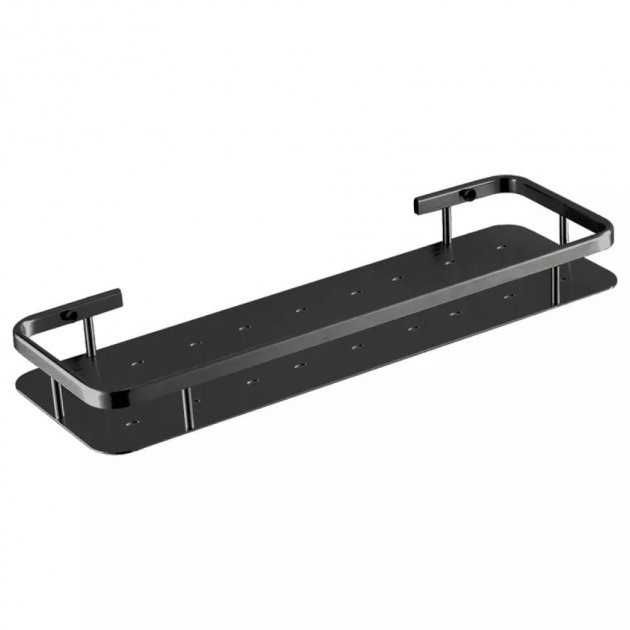 поличка для ванної кімнати чорна